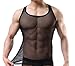 OUYE Men's Mesh See-Through Tank Top Vest