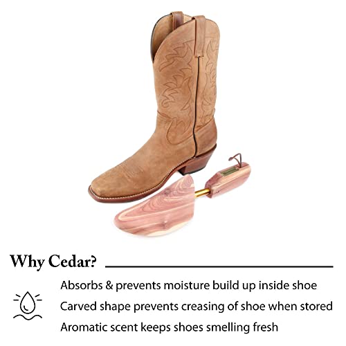 FootFitter Western Cedar Boot Tree Best Shoe Trees for Western Cowboy