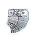 Top Treasures Prop Money Real Looking Copy 100s Full Print Stack - Total $10,000 for Movie, TV, Videos, Advertising & Novelty (100) Pretend Money