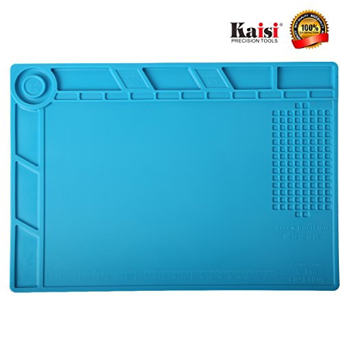 Magnetic Heat Insulation Silicone Mat Screw Tray Maintenance Platform Soldering Repair Station Kit for Soldering Iron, Smart Phone, Computer and Other Devices Repair by Kaisi S-140