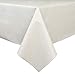 LEEVAN Heavy Weight Vinyl Rectangle Table Cover Wipe Clean PVC Tablecloth Oil-Proof/Waterproof Stain-Resistant - 54 x 108 Inch (Natural Color)