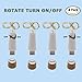 NeoJoy Wine Cork Lights, Rechargeable Bottle Fairy String Lights with 15 LED for DIY Artificial Parties Centerpiece Bedroom Decoration Gift (Colorful, 4PCS)