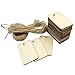 WINOMO 50pcs Wood Gift Tags Wooden Hanging Tags Blank Wood Pieces Pendants Ornaments with Rope for Birthday Party Wedding Decoration Gifts Organizing Arts Crafts