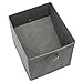 EZOWare Set of 4 Folding Fabric Basket Bin, 13x15x13 inch Collapsible Organizer Storage Cube with Handles for Home, Bedroom, Nursery, Office, Kids Playroom - Gray