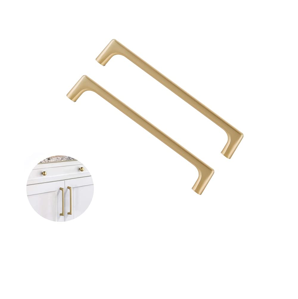 SYDARSYN Kitchen Cupboard Handles Brushed Brass Drawer Handles Cabinet Handles Kitchen Door Handles 160mm