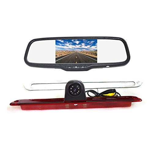 Vardsafe VS705NC | Brake Light Backup Camera + Clip-on Rear View Mirror Monitor for MB Sprinter (2007-2018)