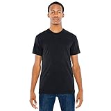 American Apparel BB401W Unisex Poly-Cotton Crew Neck T-Shirt Black L