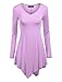 MBJ WT737 Womens Long Sleeve Handkerchief Tunic XL LILAC