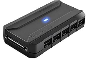 Thermaltake Commander FP SATA Powered 10 Port 4-Pin PWM Fan Hub AC-023-AN1NAN-A1, 3.2 x 1.7 x 0.7 inches