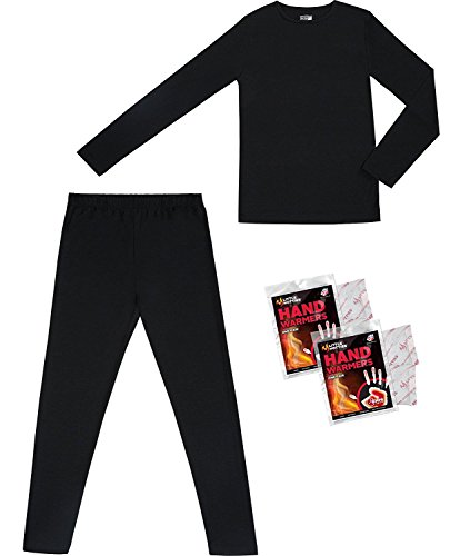 32 Degrees Weatherproof Big Boy’s Base Layer Thermal Set, M, Black