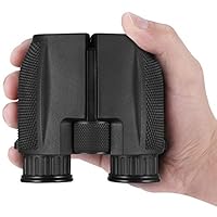 SnowCinda Compact Binoculars for Adults/Kids, Weak Light Night Vision Clear with 10x25 HD Roof Prism Folding Binoculars for Bird Watching, Outdoor Hunting, Traveling, Sightseeing