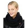 C.C Women's Winter Cable Knit Sherpa Lined Warm Infinity Pullover Scarf