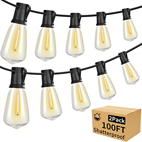 Vocevos LED Outdoor String Lights Vintage Style Lighting for Outdoors