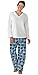 PajamaGram Blue Snowflake Fleece Matching Family Pajama Set, Women's Medium / 8-10, Multicoloured