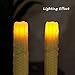 Taper Candles-Led Melted Dripping HoneyComb Flickering Flameless Candles With Timer,12 inch tall,Ivory,Pack of 2