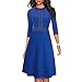 Women’s Work Swing Dress – Ladies Elegant Half Sleeve Aline Dresses – Casual High Waist Mini Dressthumb 1