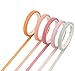 Honbay Washi Tape Set of 5 Rolls Ultral Slim DIY Decorative Tape Sticky Plastic Adhesive Tape for Scrapbooking DIY Crafts and Gift Wrapping
