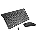 UPWADE Wireless Keyboard and Mouse Combo 2.4GHz Wireless Keyboard Mouse Combo with Whisper Quiet Design and Long Battery Life for Laptop Mac Tablet Desktop PC Computer Smart TV (Black-Compact Size)