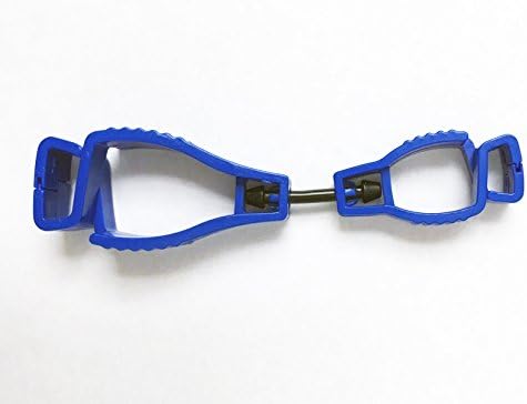 1Pc AT01-B Blue Sino-Max Glove Grabber Clip Holder Guard Work Safety Breakaway Belt Loop, Blet Clip Glove Keeper, Neon POM,Reduce Hand Injury and Clip, Grab, Attach Gloves, Towels, Glass, Helmet