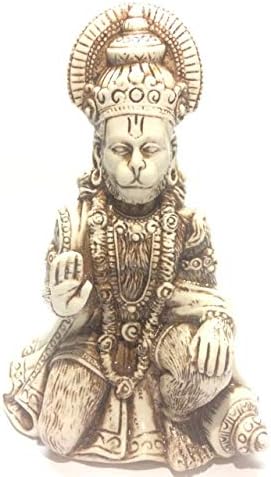 CRAFTSTORE14New Hand Carved Ashirwaad God Hanuman Resin Idol Sculpture Statue Size 7"x 5"