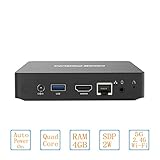 Mini PC Fanless Silent Desktop 4GB RAM, 32GB eMMC, HD Intel Quad Core CPU up to 1.92GHz, 2W SDP, 1000M LAN, Dual Band WiFi, BT4.0, HDMI Port