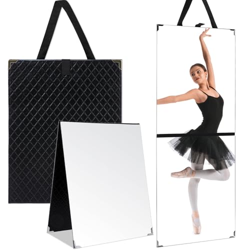 Chunful Foldable Camping Full Length Mirror, Black, 33.07 x 12.99 Inches at Amazon