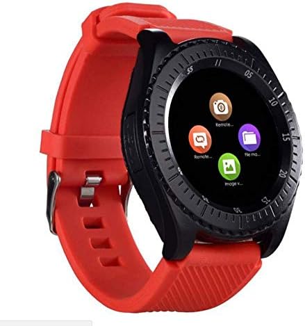Z3 Bluetooth Smartwatch Built-in Camera Sports Watch Fitness Tracker Pedometer with Anti-Sweat Band Supports Sim Card for Android and iOS Red