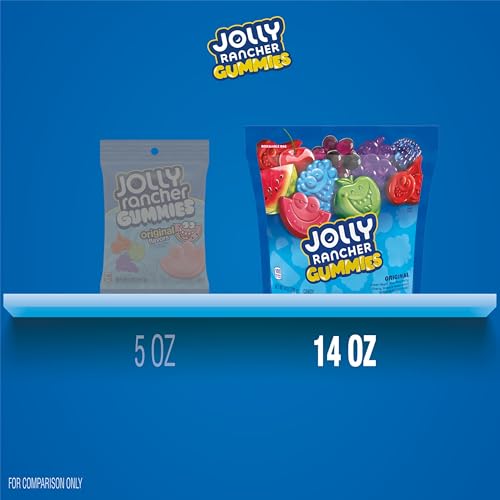 JOLLY RANCHER GUMMIES ASSORTED FRUIT FLAVORED CANDY BAG, 14 OZ