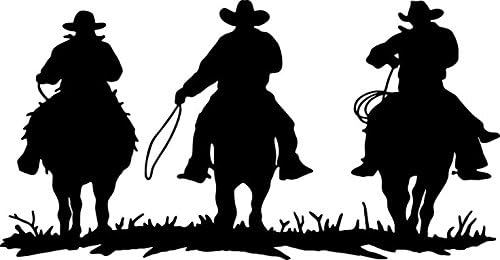 Wall Art Vinyl Sticker Decal Mural Design Cowboy Rodeo Horse Man Mustang #1001