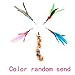 Retractable Wand , Multi Feather Teaser and Exerciser For Your Cat and Kitten - Cat Toys Interactive Cat Wand (8PCS)