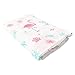 LifeTree Muslin Swaddle Blankets, Flamingo Print Swaddling for Baby Boys and Girls, 70% Bamboo & 30% Cotton Breathable Soft Muslin Blanket, Warp, Nursing Cover