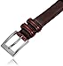 Marino’s Men Genuine Leather Dress Belt with Single Prong Buckle - Mahogany - 40