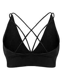 Sujetador deportivo acolchado con tirantes y espalda cruzada, sin alambre, fitness, yoga