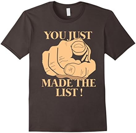 Men's You just made the LIST Shirt - The List of Jericho Shirt Medium Asphalt