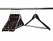 CHICAGOAN Solid Wooden Suit Hangers with Anti-Rust Hooks and Non-Slip Design with Hanging Bar for Coat Suit Jacket Shirt Pants,Walnut Finish,10-Pack