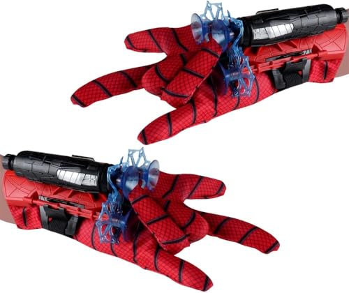 ovixa Superhero Spider Web Shooter Toy – Wrist Launcher with Gloves for Boys, Men & Kids | Cool Party Gadget, Cosplay Toy Gift