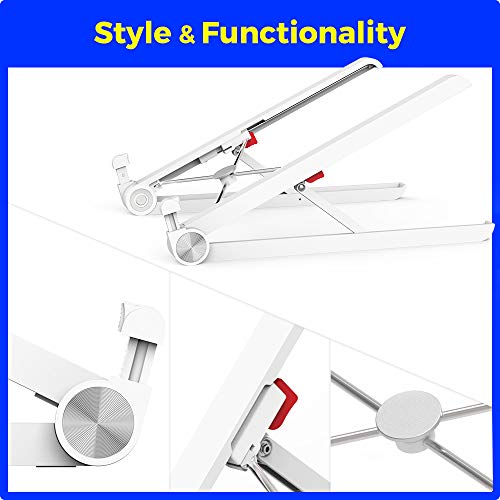 Laptop Stand, Portable Laptop Stand, Foldable Desktop Notebook Holder Mount, Adjustable Eye-Level Ergonomic Design, Portable Laptop Riser for Notebook Computer PC (i) Pad Tablet EURPMASK