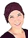 Chemo Winter Hat Soft Fuzzy Eyelash Ribbed Flower Bow Cloche Beanie Cancer Cap Red