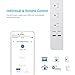 Meross WiFi Smart Power Strip Surge Protector, Compatible with Alexa & Google Assistant, Auto-Off Function for Energy Saving, Individual Control, 3 AC Outlets and 2 USB Outputs, No Hub Required, White