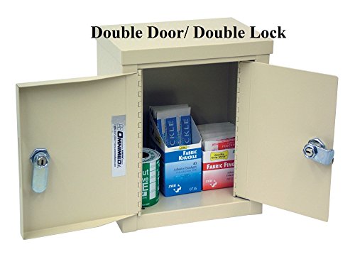 Double Door Mini Economy Narcotic Cabinet (9"H X 8"W X 5.75"D)