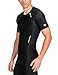 Skins Men's A400 Short Sleeve Compression Top, Black, X-Large
