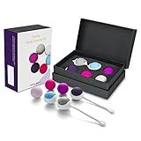 Tivinity Kegel Balls Ben Wa Weights Exercise Kit For Pelvic Floor Tightening , Post Pregnancy Recovery - Set of 6 Premium Silicone For Women Beginners