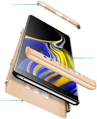 2ndSpring Galaxy S8 Plus Case, Ultra-thin 3in1 360 Degrees Full Body Plastic Hard Cover Skin Shockproof Shell with Tempered Glass Screen Protector for Samsung Galaxy S8 Plus Gold