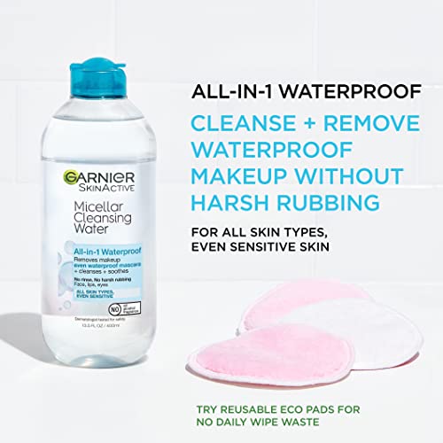 Garnier SkinActive Micellar Water For Waterproof Makeup, Facial