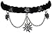 Edelweiss Flower Black Bavarian Choker Necklace for Dirndl