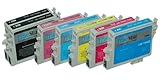 Epson T0481(2x)/T0482/T0483/T0484/T0485/T0486 (7 Pack) Compatible Inkjet Cartridges – 2 Black, 1 Cyan, 1 Magenta, 1 Yellow, 1 Photo Cyan, 1 Photo Magenta, Office Central