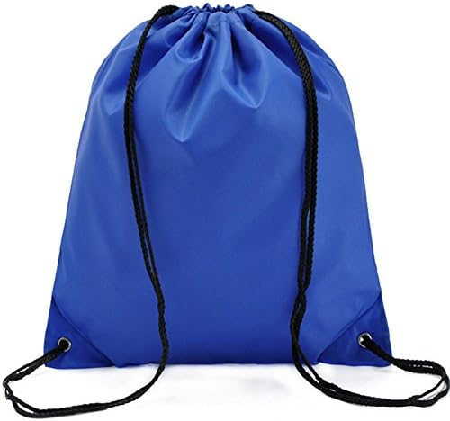 Youkara Drawstring Backpack Bags Waterproof Folding Shoulder Sacks Bags Oxford Rucksack Storage Pouch for PE Sports Travel Gym School Home Picnic Beach - Blue