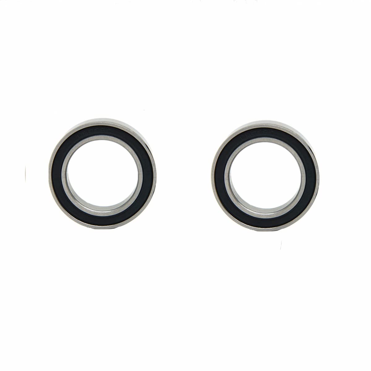 2 Pcs Deep Groove Ball Bearing Rubber Cover Bearing Ball Bearings 6000RS 10x26x8mm Pre-Lubricated Bearings High-Carbon Steel Silver