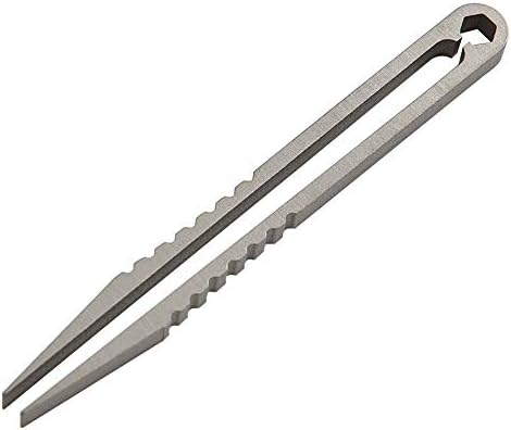 SuBoZhuLiuJ Titanium Maintenance Repair Safe Tweezers Durable Outdoor EDC Mini Accessory - Titanium