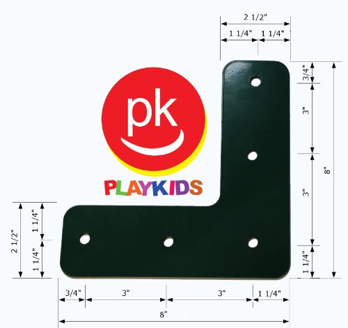 L Bracket Swing Set L-bracket Play Set Hardware Monkey Bar or A-frame Ladder Playground Jungle Gym